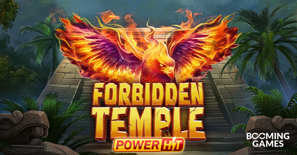 Screenshot of Forbidden Temple: Power Hit slot game showcasing stacked Coin symbols, Collector reels, and vibrant in-game features like Reel Frenzy and Collection Pot.