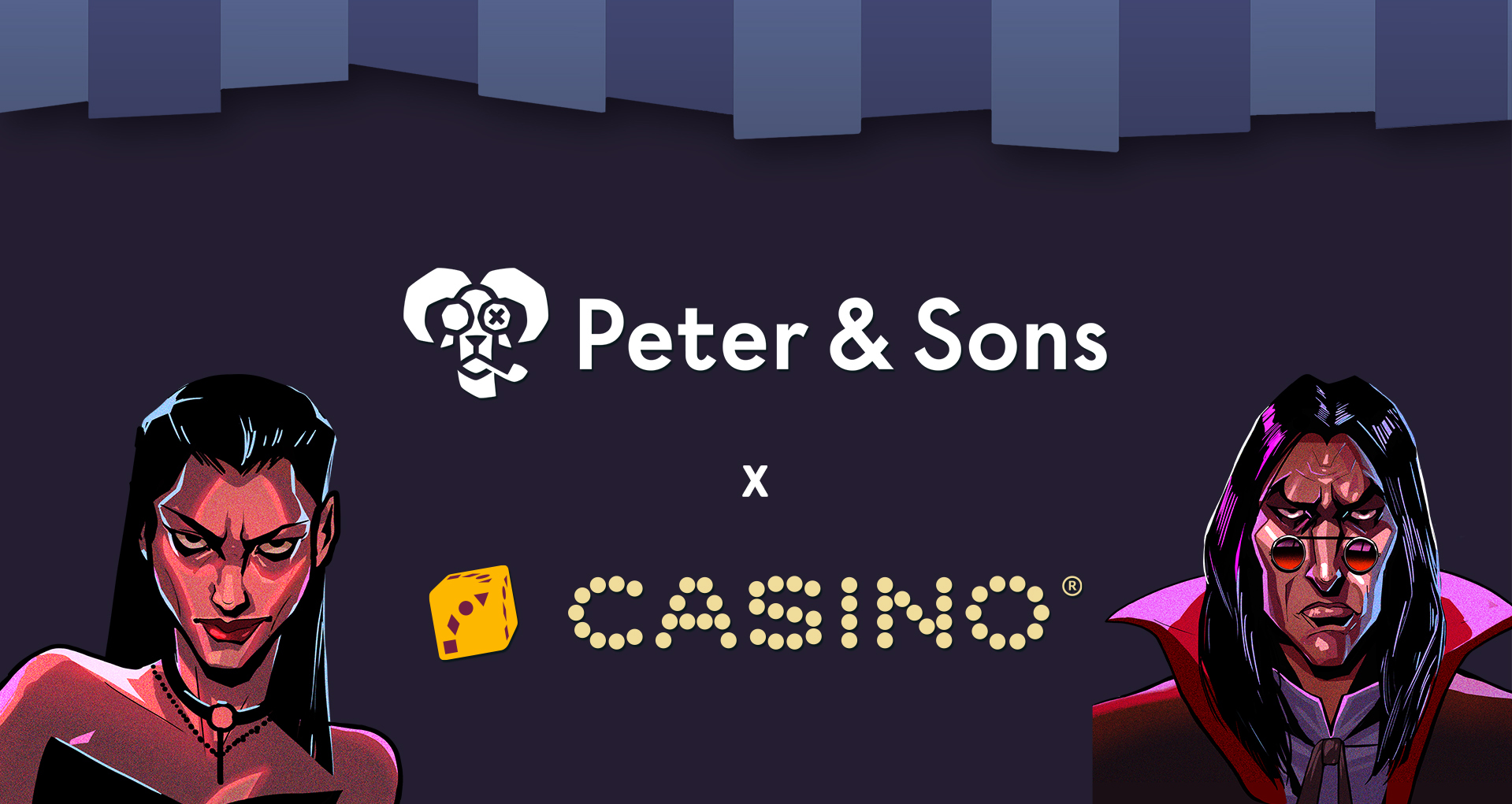Peter & Sons game visuals featured on Danske Spil Casino platform, showcasing vibrant graphics and unique game characters.