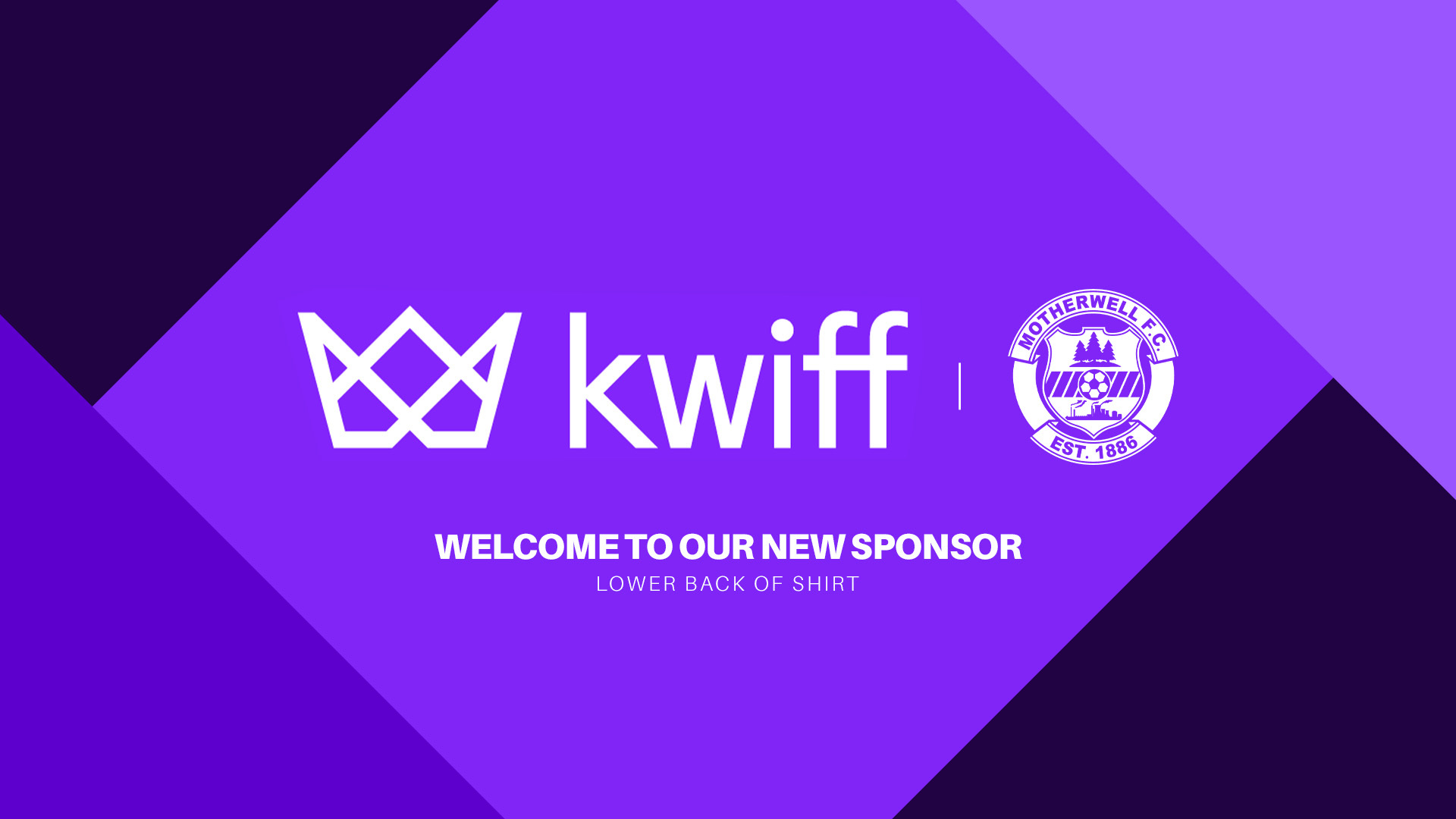Kwiff becomes Motherwell FC’s official betting partner and Back of Shirt Sponsor for the 2025/26 Scottish Premiership season.